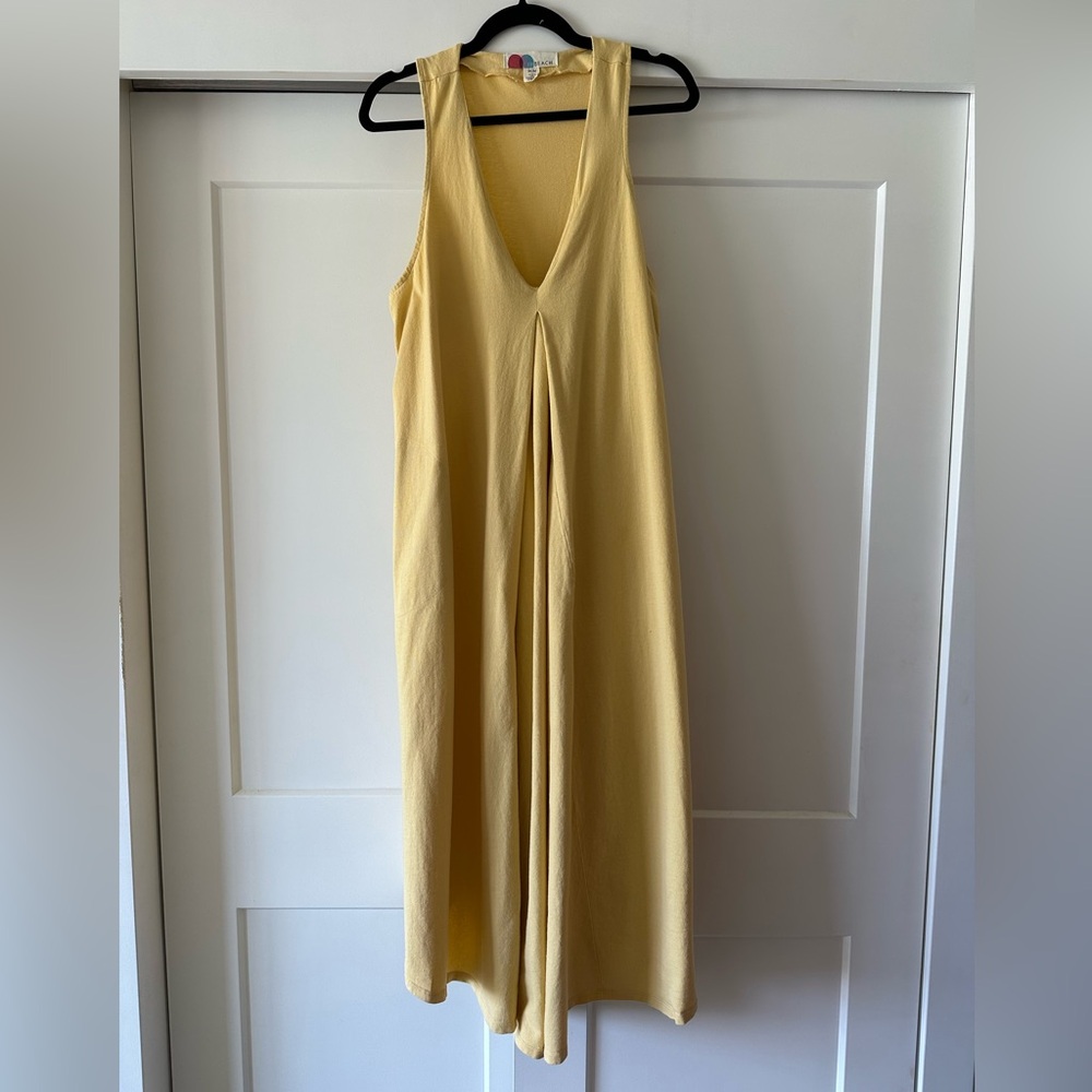 Free People Elegant Yellow Sleeveless Dress